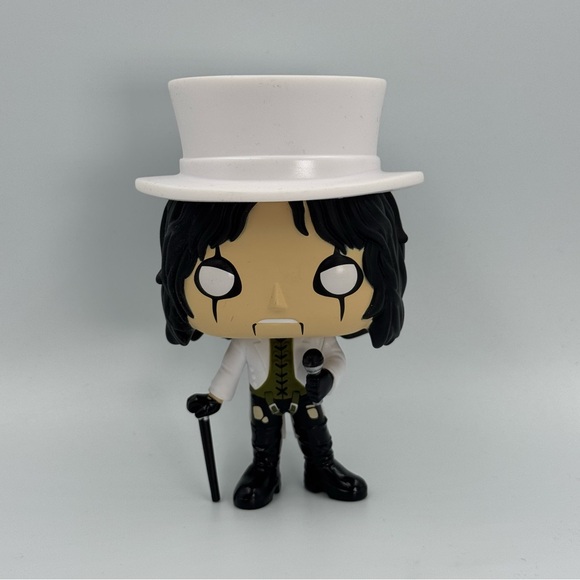 Funko Pop Rocks #68 Alice Cooper with Cane and Top Hat White Outfit No Box Loose - Picture 1 of 4